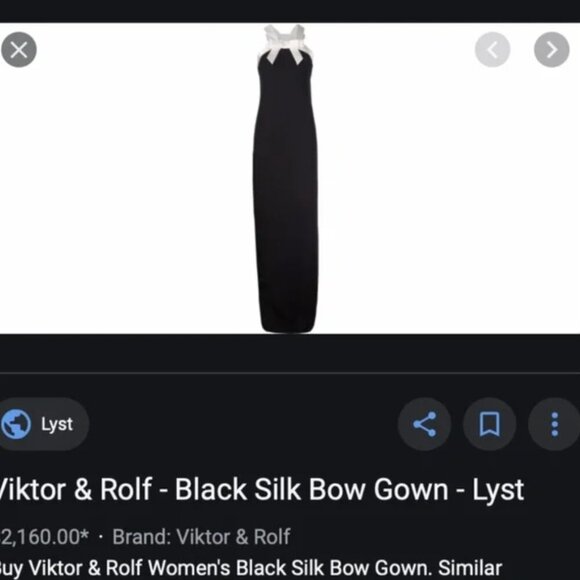 Viktor & Rolf Black Silk Bow Gown - Picture 12 of 12